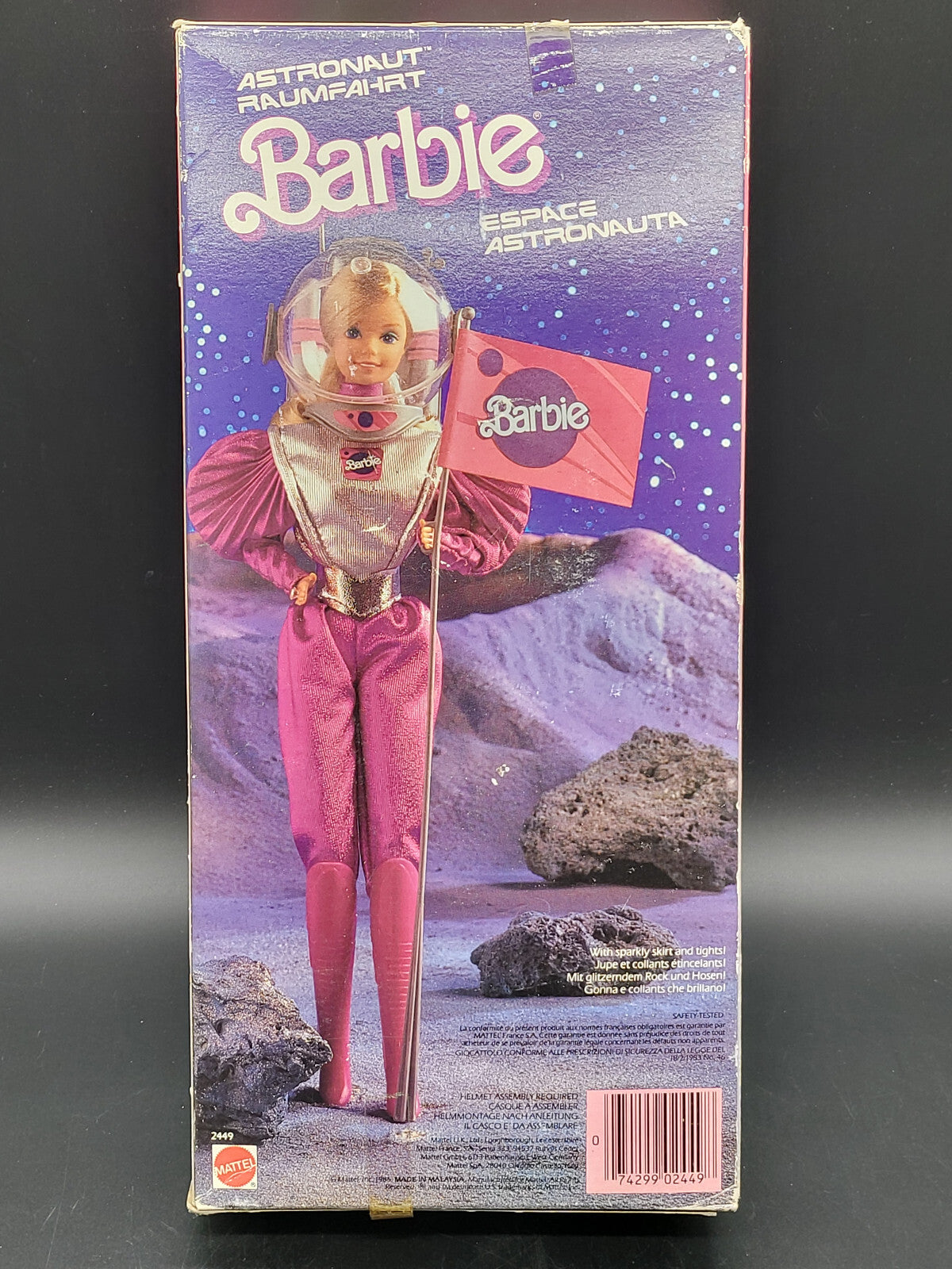 Vintage Astronauten Barbie 1989 Mattel Puppe Space OVP Neu 2449 Mond Weltraum