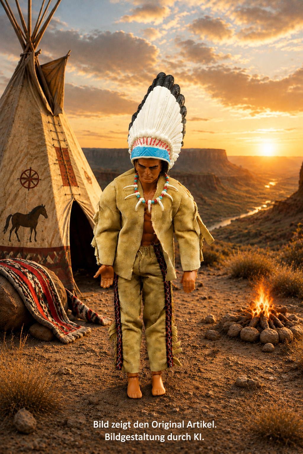 Big Jim Karl May Winnetou Figur Mattel 1971 Actionfigur mit zweiter Hose
