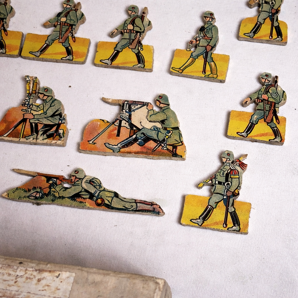 Antik Konvolut Rückholz Soldaten WWII Wehrmacht Nr. 437 mit OVP 20 Stück