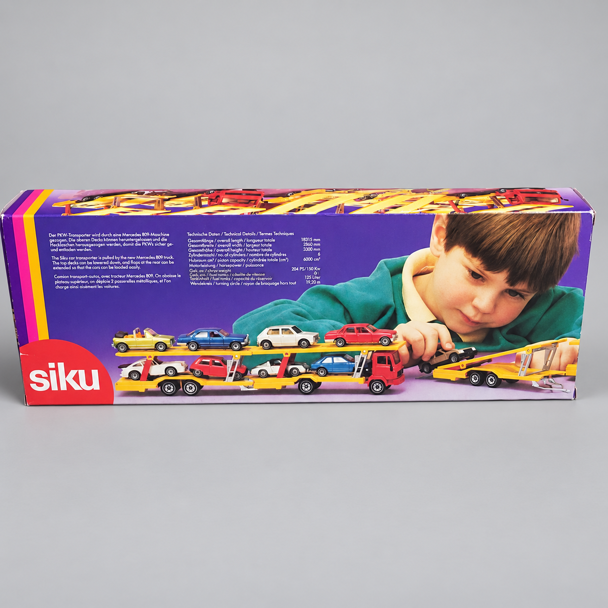 Siku 3419 PKW-Transporter Mercedes 809 1:55 neu unbespielt OVP