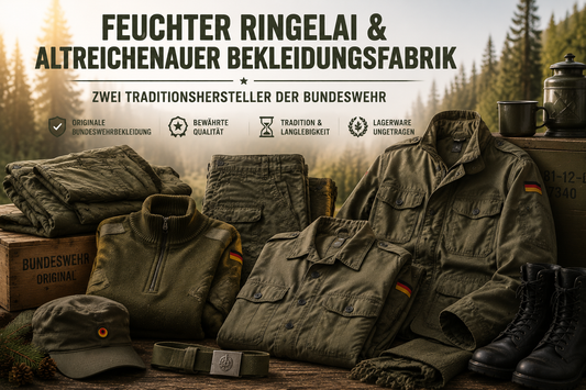 Originale Bundeswehr Kleidung  – Traditionshersteller Feuchter Ringelai und Altreichenauer Bekleidungsfabrik