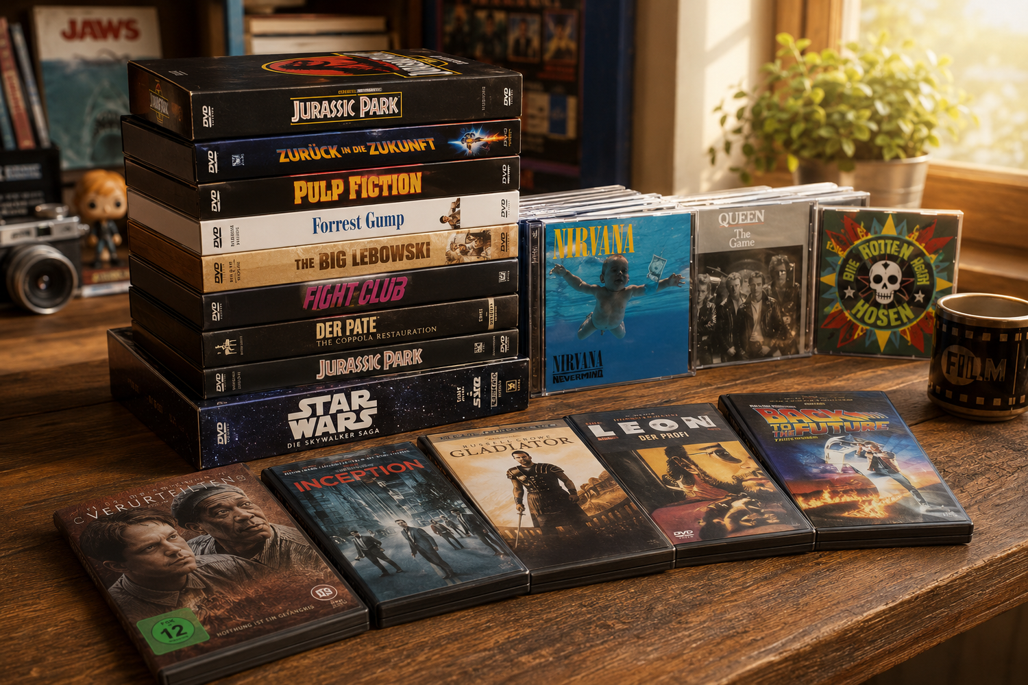 DVD, CD und VHS – Vintage-Medien-Kollektion bei BATO