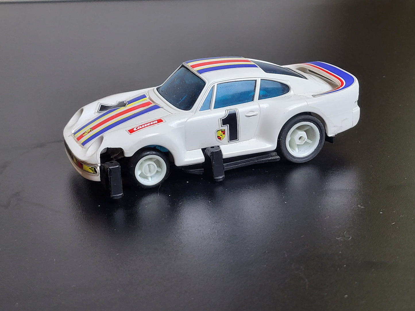 Carrera Servo 140 V3 Porsche 959 – Slotcar 1:40 – weiß – Vintage