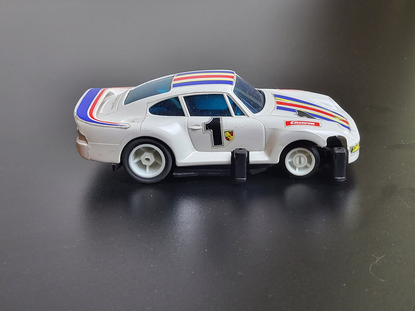 Carrera Servo 140 V3 Porsche 959 – Slotcar 1:40 – weiß – Vintage