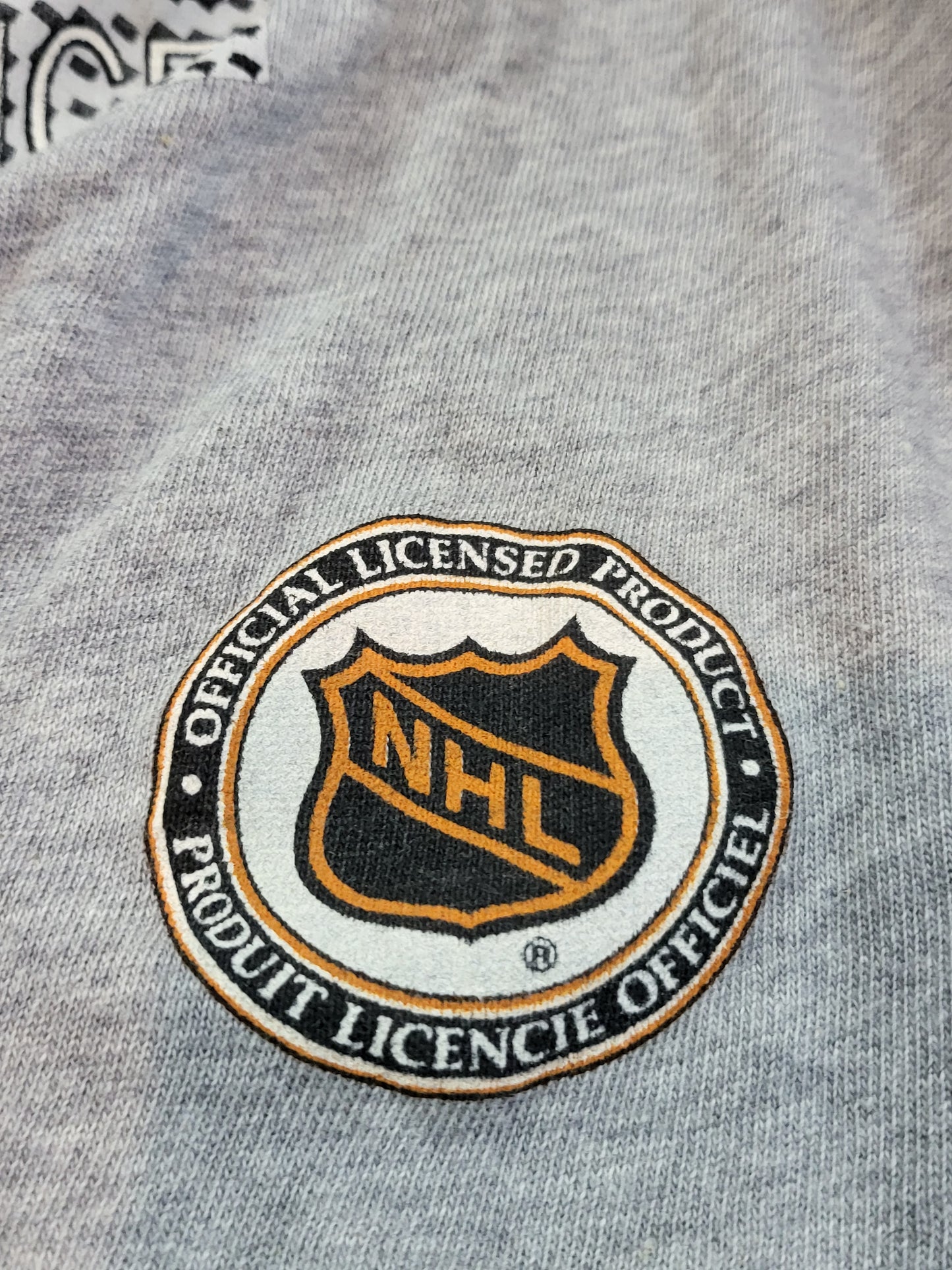 NHL Los Angeles Kings Shirt Langarm Longsleeve Real Vintage 90er Grau Campri