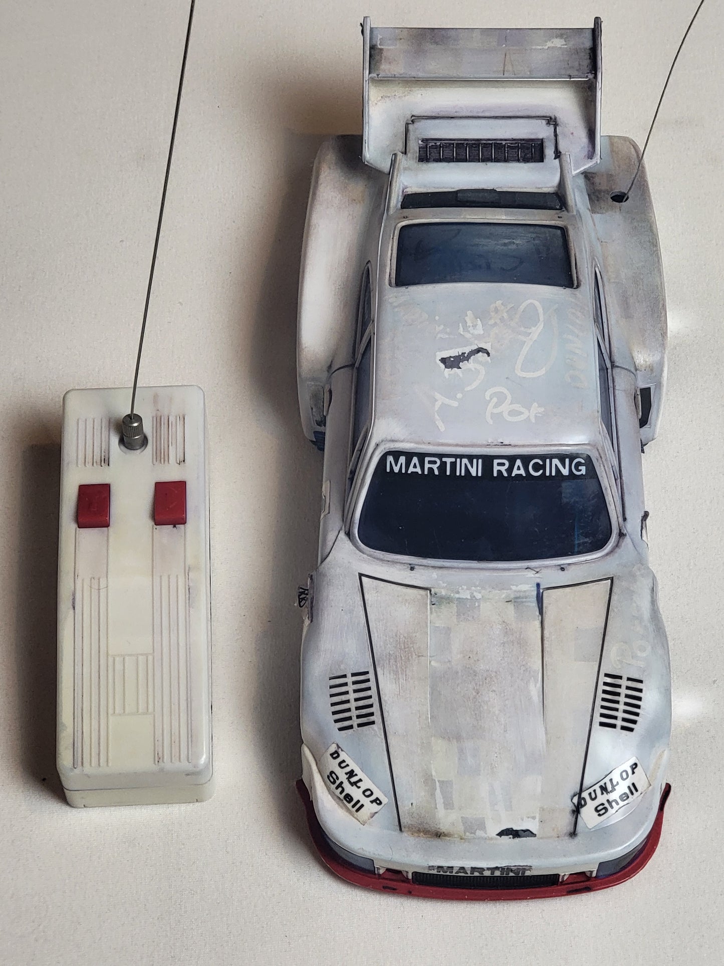 Asahi Porsche 935 Turbo Martini Racing RC Auto 2 Kanal Funk Vintage Spielzeug