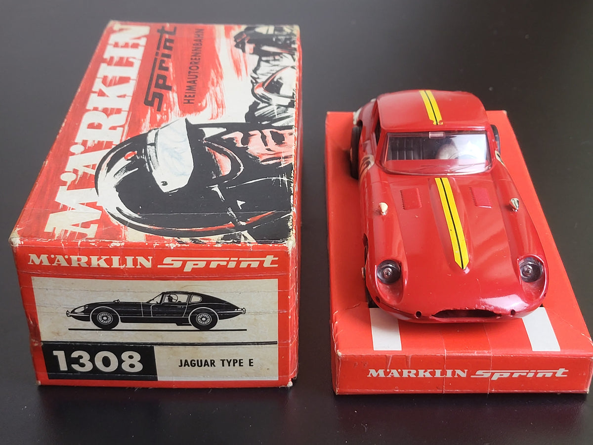 Märklin Sprint 1308 Jaguar E-Type rot Nr. 12 Slotcar OVP Made in Germany