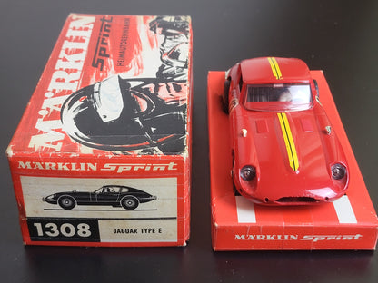 Märklin Sprint 1308 Jaguar E-Type rot Nr. 12 Slotcar OVP Made in Germany