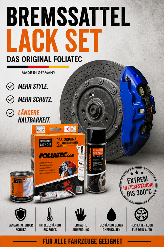 Foliatec Bremsattellack Performance RS Blau 2162 – hitzebeständiges 2K-Lackset in Metallic-Optik für Bremssättel