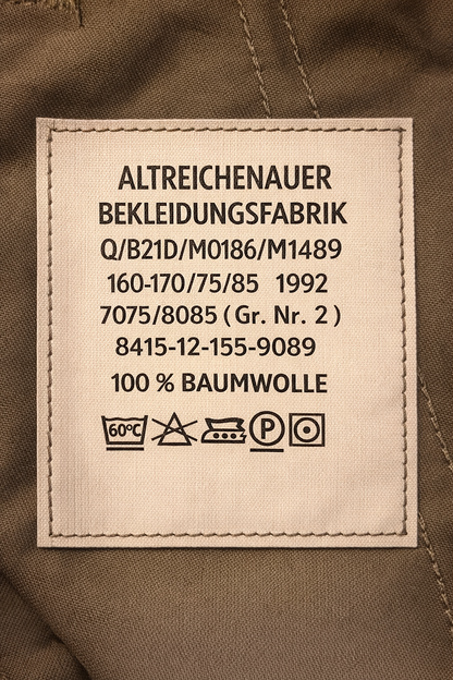 Original NEUWARE Bundeswehr Feldhose oliv grün Gr. 2 – 1992 Altreichenauer
