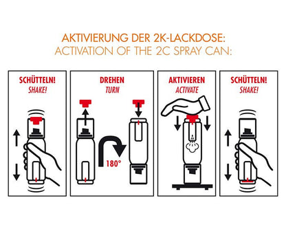 Auspuff 2K Lackspray Schwarz Glänzend FOLIATEC 250ml Thermolack Spray Lack