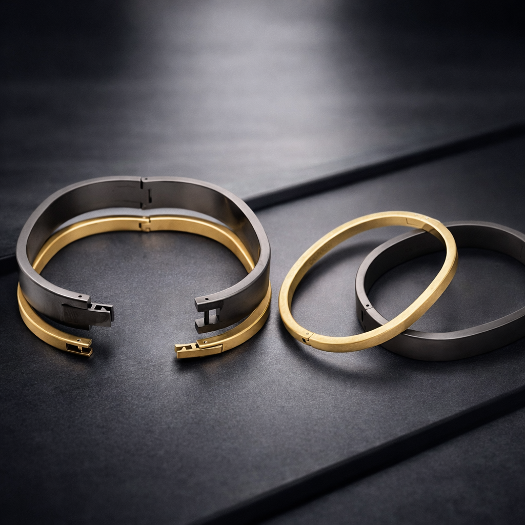 Calvin Klein Damen Armreif 2-teilig Set Edelstahl Schmuck – Produktansicht