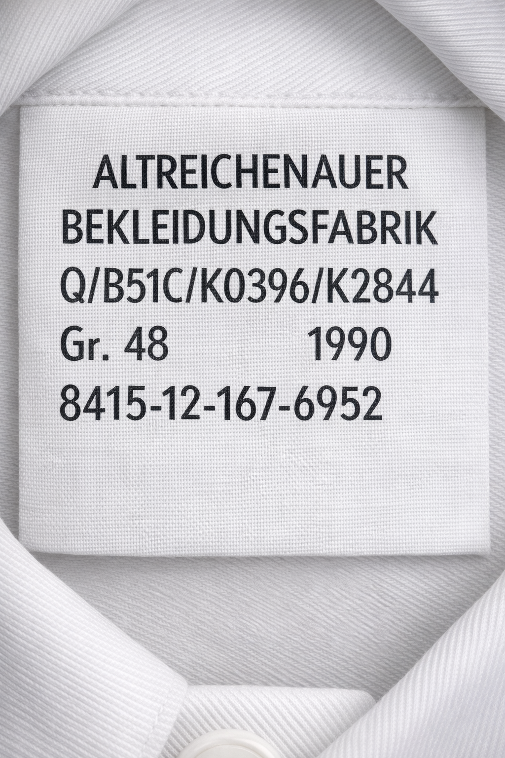 Original Bundeswehr Labor Arbeitskittel weiß Halb-Kittel Gr. 48 Neuware