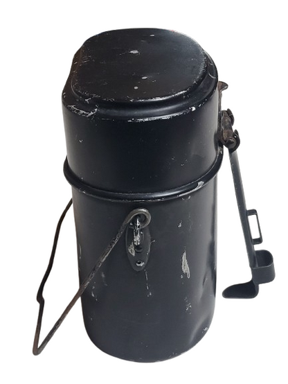 Original WW II Kochgeschirr M31 – Aluminium – schwarz – 2. Weltkrieg Feldgeschirr