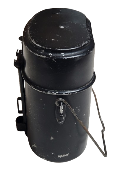 Original WW II Kochgeschirr M31 – Aluminium – schwarz – 2. Weltkrieg Feldgeschirr