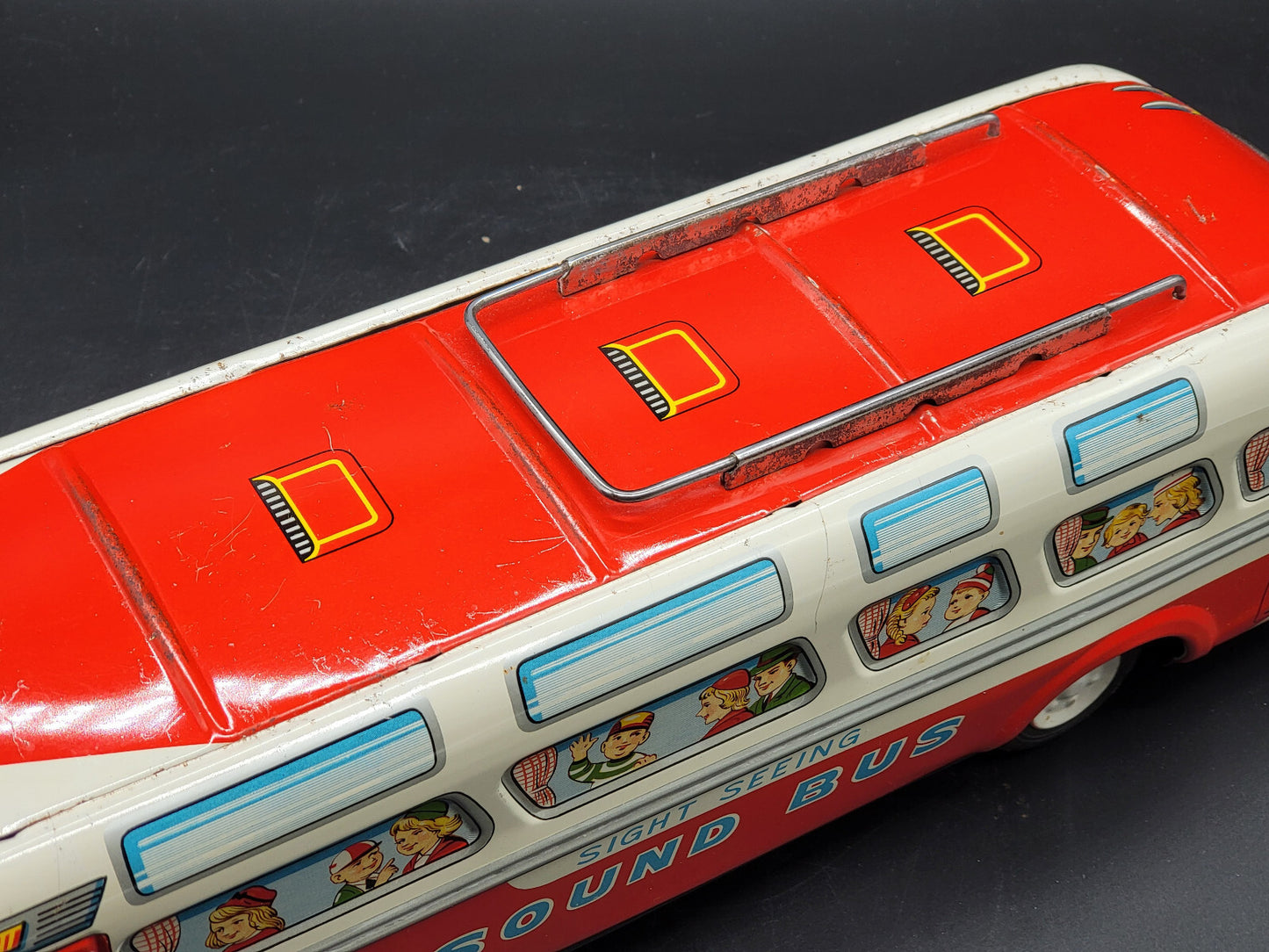 Vintage TM Masudaya Sound Bus – Japanisches Blechspielzeug aus den 60er Jahren