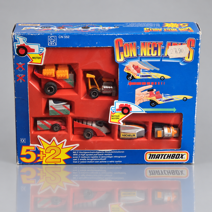 Matchbox Connectables 5+2 CN 552 Fahrzeug Set in OVP + Zusatz Fahrzeuge Vintage