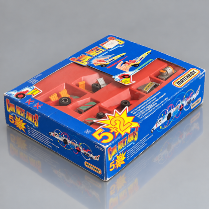 Matchbox Connectables 5+2 CN 552 Fahrzeug Set in OVP + Zusatz Fahrzeuge Vintage