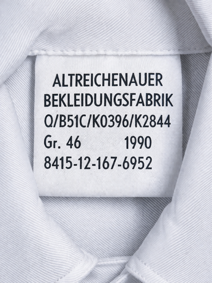 Original Bundeswehr Labor Arbeitskittel weiß Halb-Kittel Gr. 46 Neuware