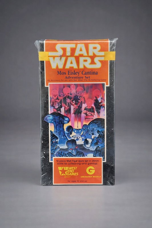 „Star Wars Mos Eisley Cantina Adventure Set – West End Games 1981 – 10-teiliges Metallfiguren-Set, OVP"