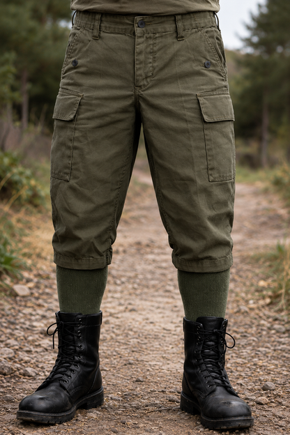 Originale Bundeswehr Kniebundhose Moleskin 3/4 in Oliv