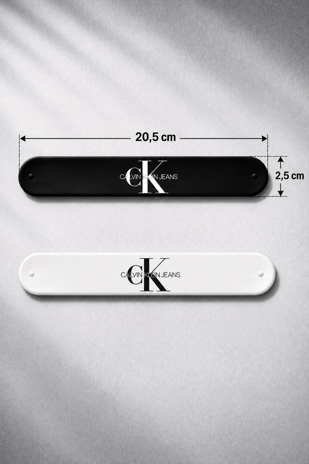 Calvin Klein Jeans Slap-Armband 2er Set Schwarz Weiß Magnet Verschluss Damen