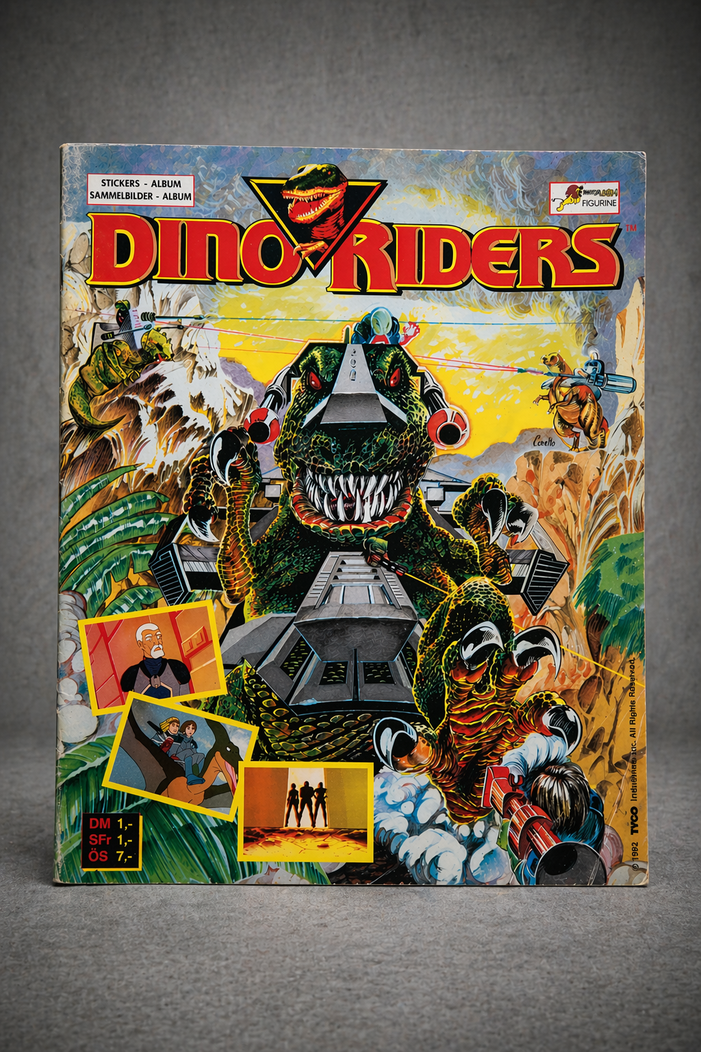 Dino Riders Album Merlin 1992 Stickeralbum unvollständig Tyco