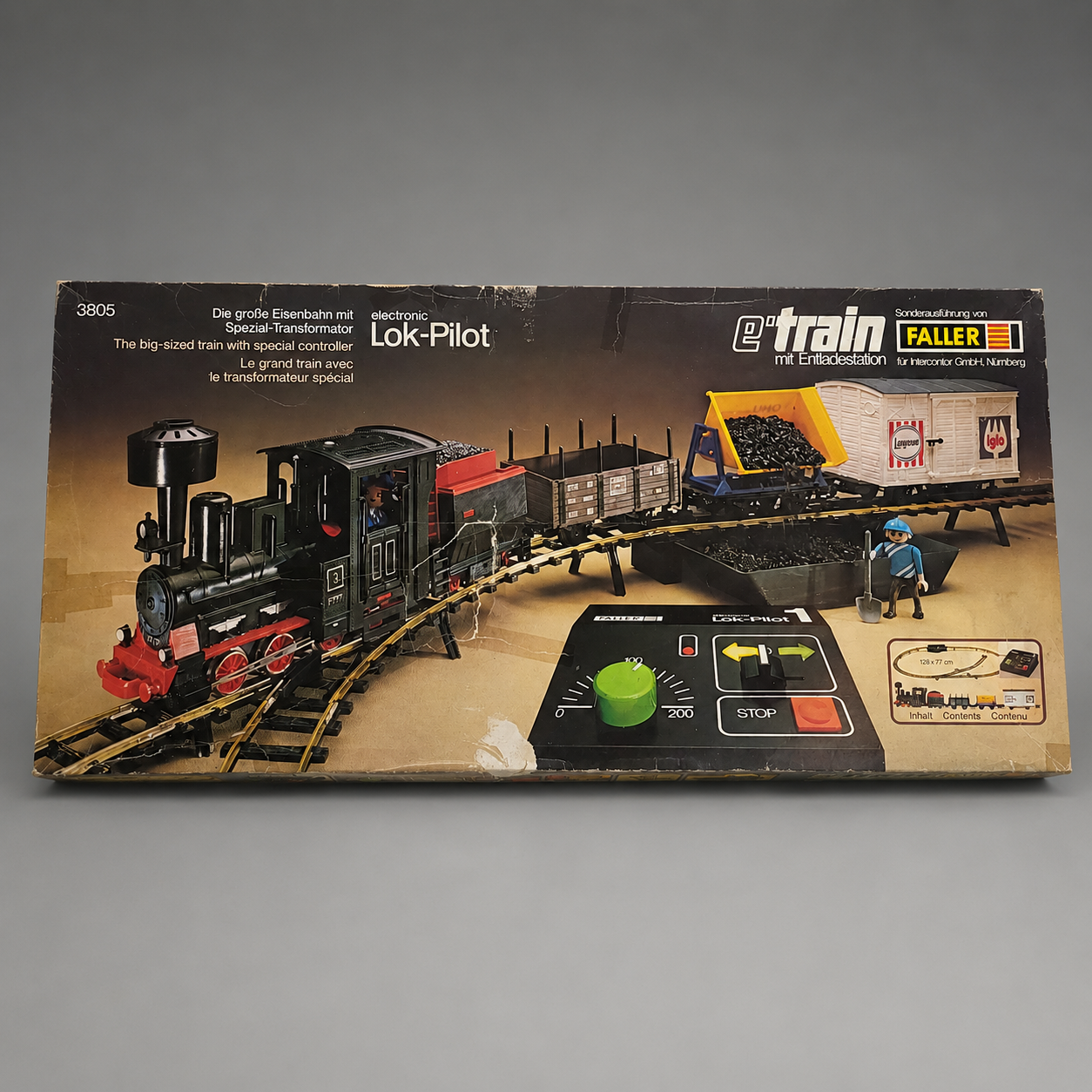 Faller e-train 3805 Lok-Pilot 1 Entladestation Eisenbahn Set komplett in OVP