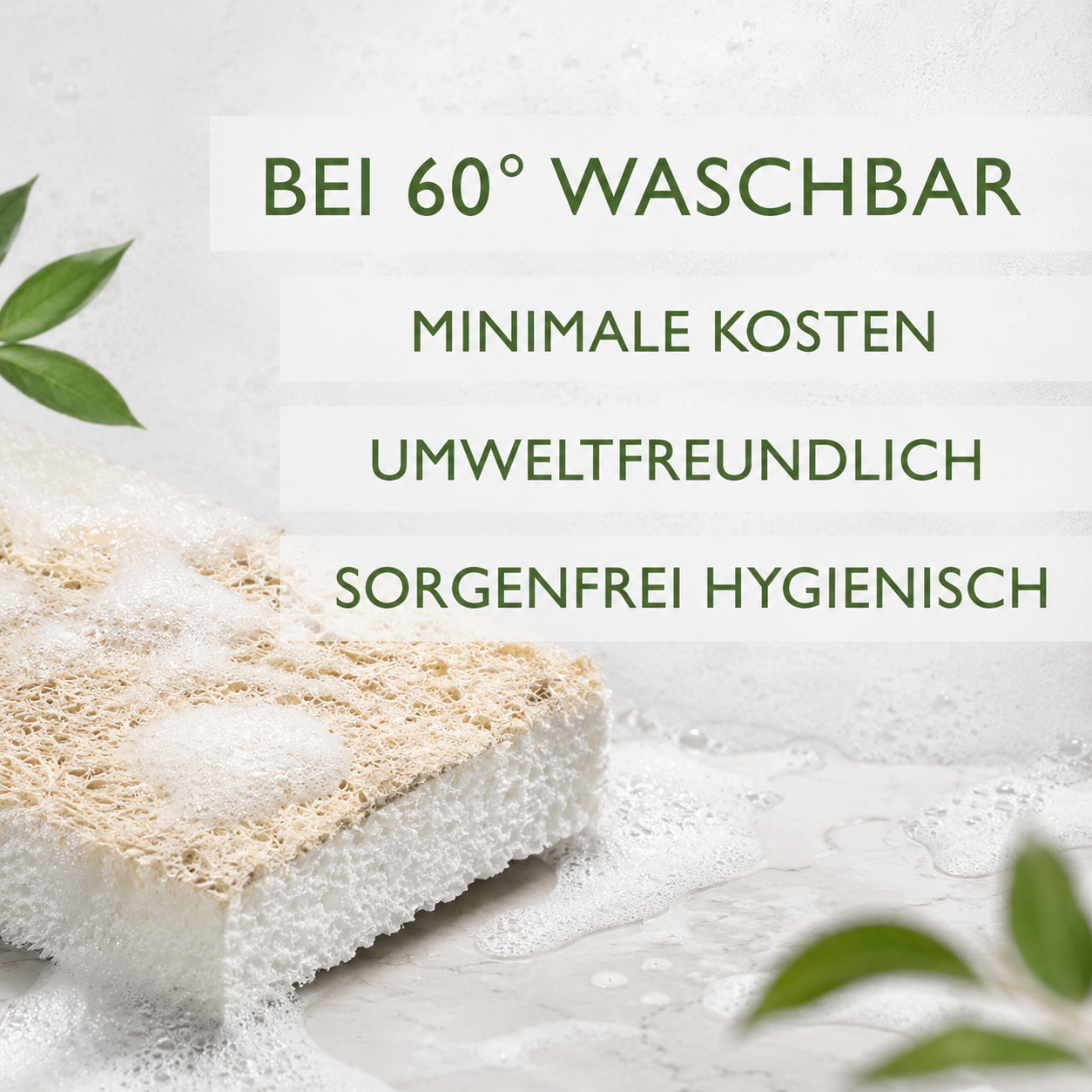 4 Stück Swuper Spülschwamm Luffa nachhaltig waschbar plastikfrei Küchenschwamm