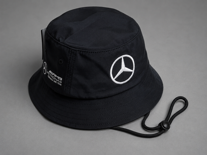 Mercedes Benz AMG Petronas Formula One Team Angler Hut Bucket Hat Schwarz