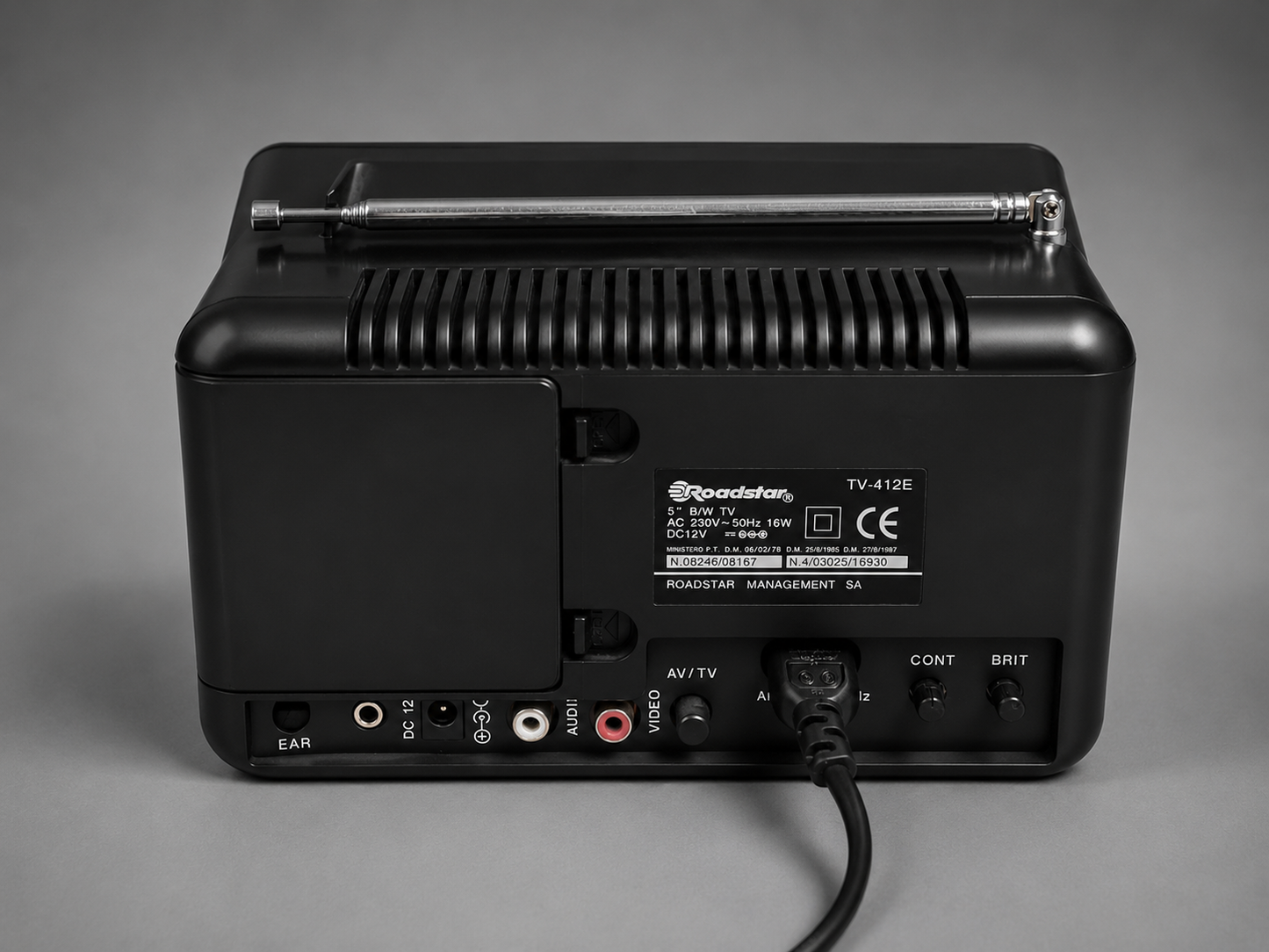 Roadstar TV-412E Vintage Mini-Fernseher 5" Schwarz-Weiß TV – tragbar