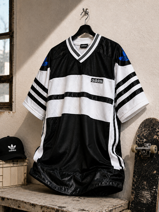Real Vintage Adidas Streetwear Hockey Jersey Oversized 90s Y2K Mesh Shirt