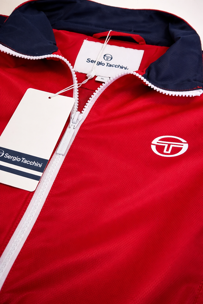 Sergio Tacchini Jacke XL Rot Trainingsjacke Track Jacket Sport NEU mit Etikett