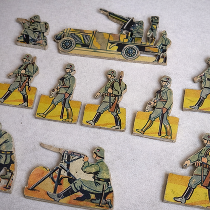 Antik Konvolut Rückholz Soldaten WWII Wehrmacht Nr. 437 mit OVP 20 Stück