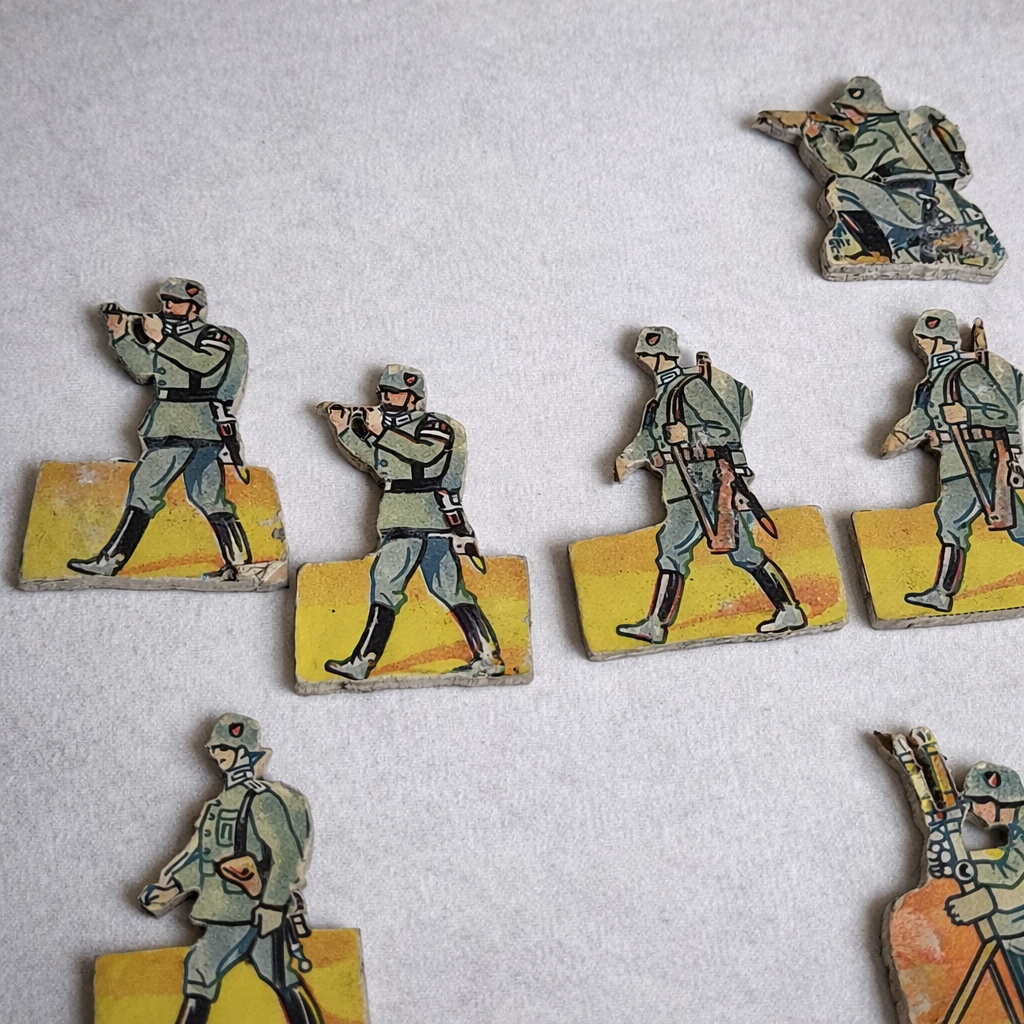 Antik Konvolut Rückholz Soldaten WWII Wehrmacht Nr. 437 mit OVP 20 Stück