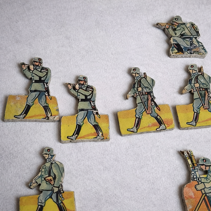Antik Konvolut Rückholz Soldaten WWII Wehrmacht Nr. 437 mit OVP 20 Stück