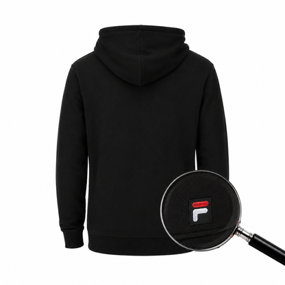 FILA Barumini Hoodie Schwarz Kapuzenpullover Sweatshirt Pullover mit Logo Neu mit Etikett