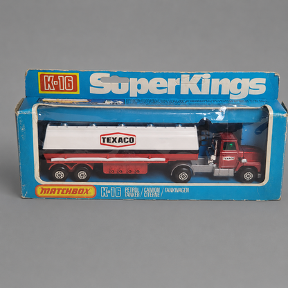 Matchbox SuperKings K-16 Petrol Tanker TEXACO Tankwagen OVP NEU unbespielt 1978