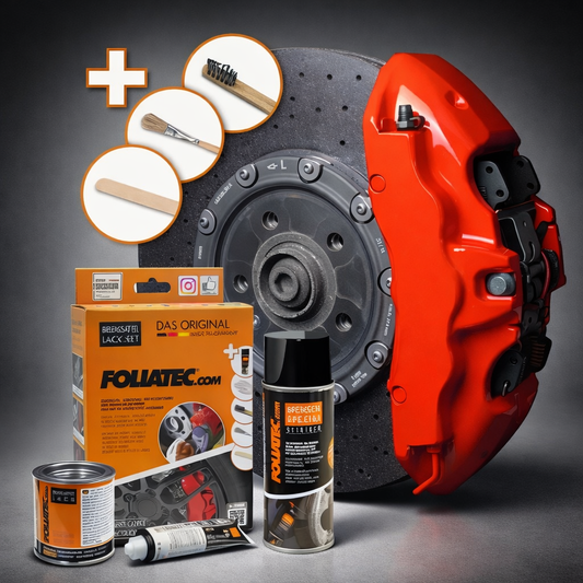 Foliatec Bremsattellack Performance Rot 2194 – Produktansicht Set
