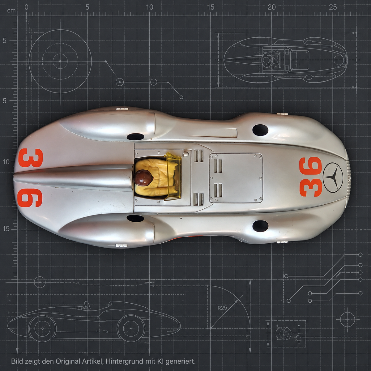 Carrera Exclusiv Mercedes W125 Stromlinie Avus 1937 Slotcar Rennwagen