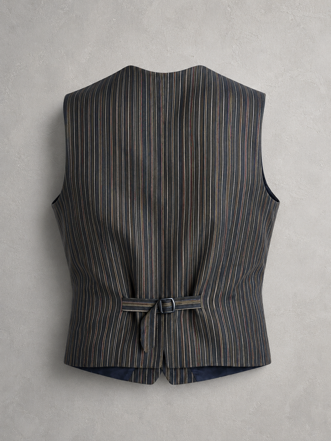 CINQUE Real Vintage Herrenweste Nadelstreifen 90er Jahre Schurwolle Leinen Made in Italy