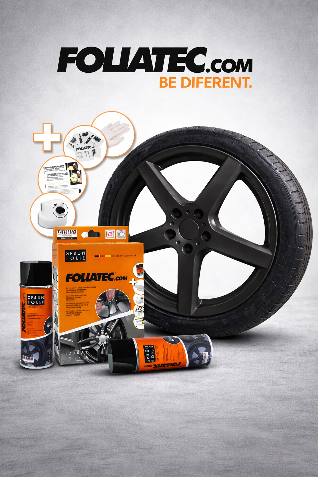 2x 400ml FOLIATEC SPRÜH FOLIE SET SPRÜHFOLIE SCHWARZ MATT AUTO FELGE ABZIEHBAR