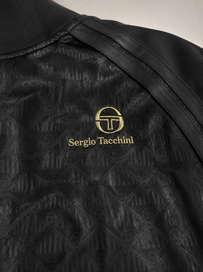 Sergio Tacchini Trainingsjacke Herren Schwarz Trackjacke Monogramm Jacke Neu