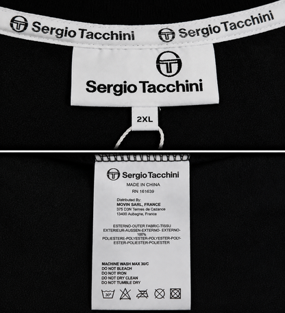 Sergio Tacchini Trainingsjacke Herren Schwarz Trackjacke Monogramm Jacke Neu