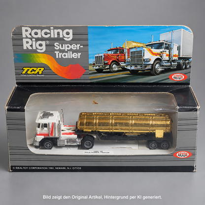 TCR Racing Rig Gold Tanker Super-Trailer Slotcar 4683-9D ARXON Ideal 1981 OVP