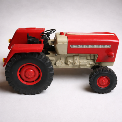 PIKO DDR Traktor ZT 300 Spielzeug Vintage Rot Beige Kunststoff Oldtimer Modell