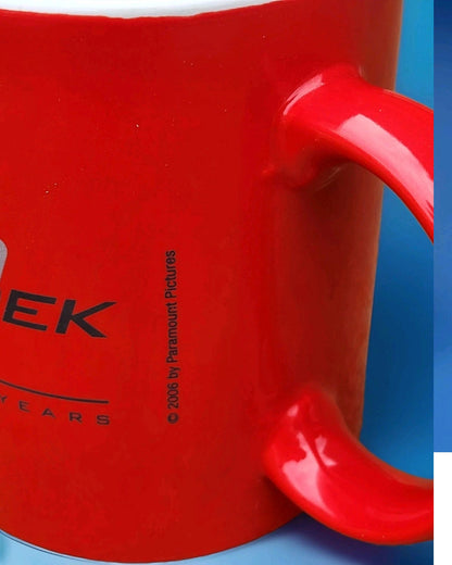 Star Trek 40 Jahre Jubiläums-Kaffeebecher – Rot – Paramount Pictures Vintage 2006 – 250 ml
