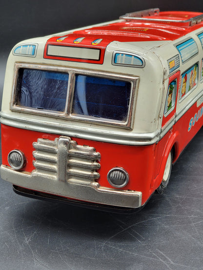 Vintage TM Masudaya Sound Bus – Japanisches Blechspielzeug aus den 60er Jahren