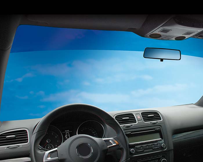Foliatec 1714 SUNVISOR REFLEX Blendstreifen Blau Sonnenblendstreifen mit Tönungsverlauf
