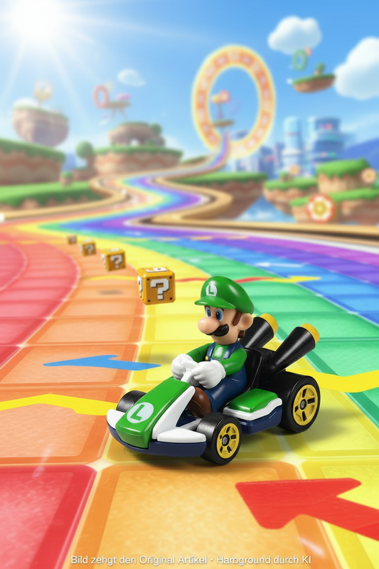 Hot Wheels Luigi Kart mit Hinweis